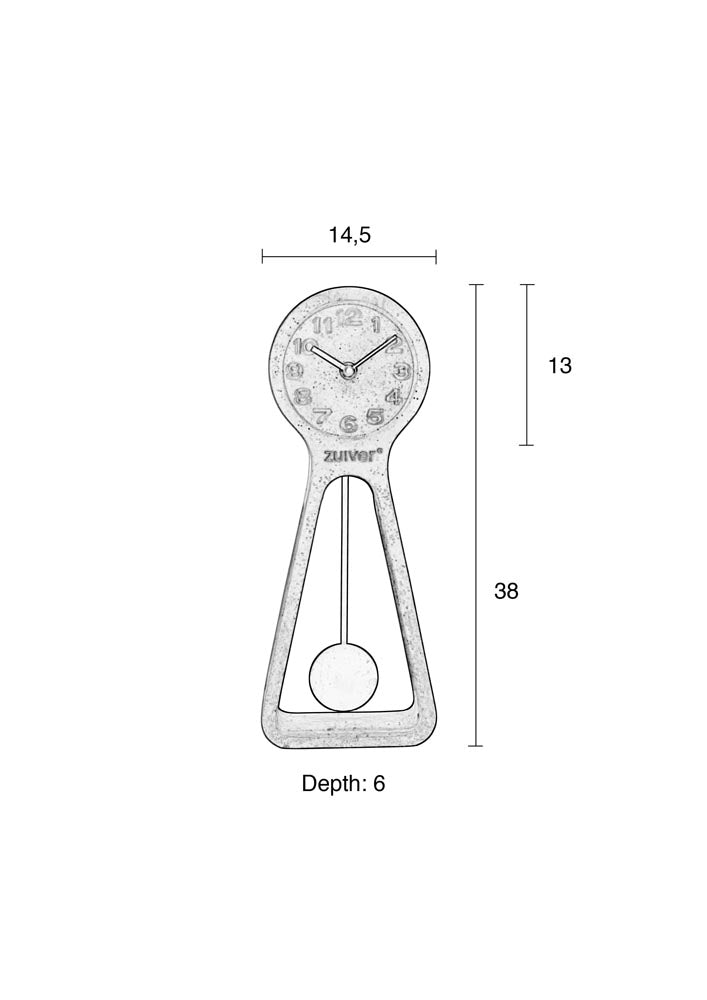 Pendulum Time 4-er Set Uhren Schwarz - Voelpe