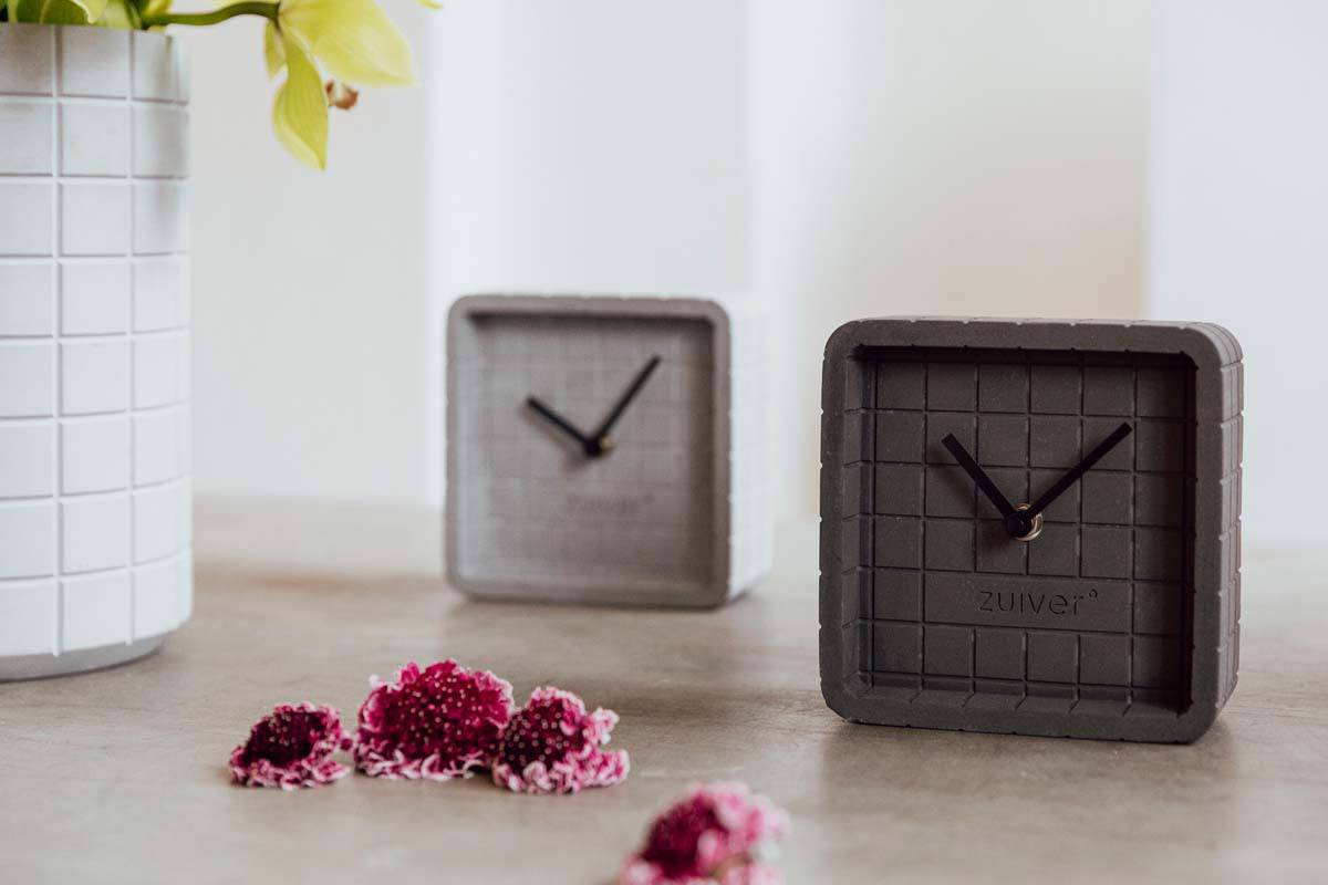 6x Uhr CUTE Beton / Grau - Voelpe