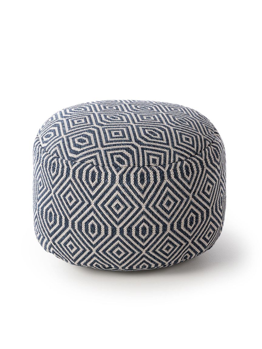 Pouf Laos 55x55x35 cm Blau