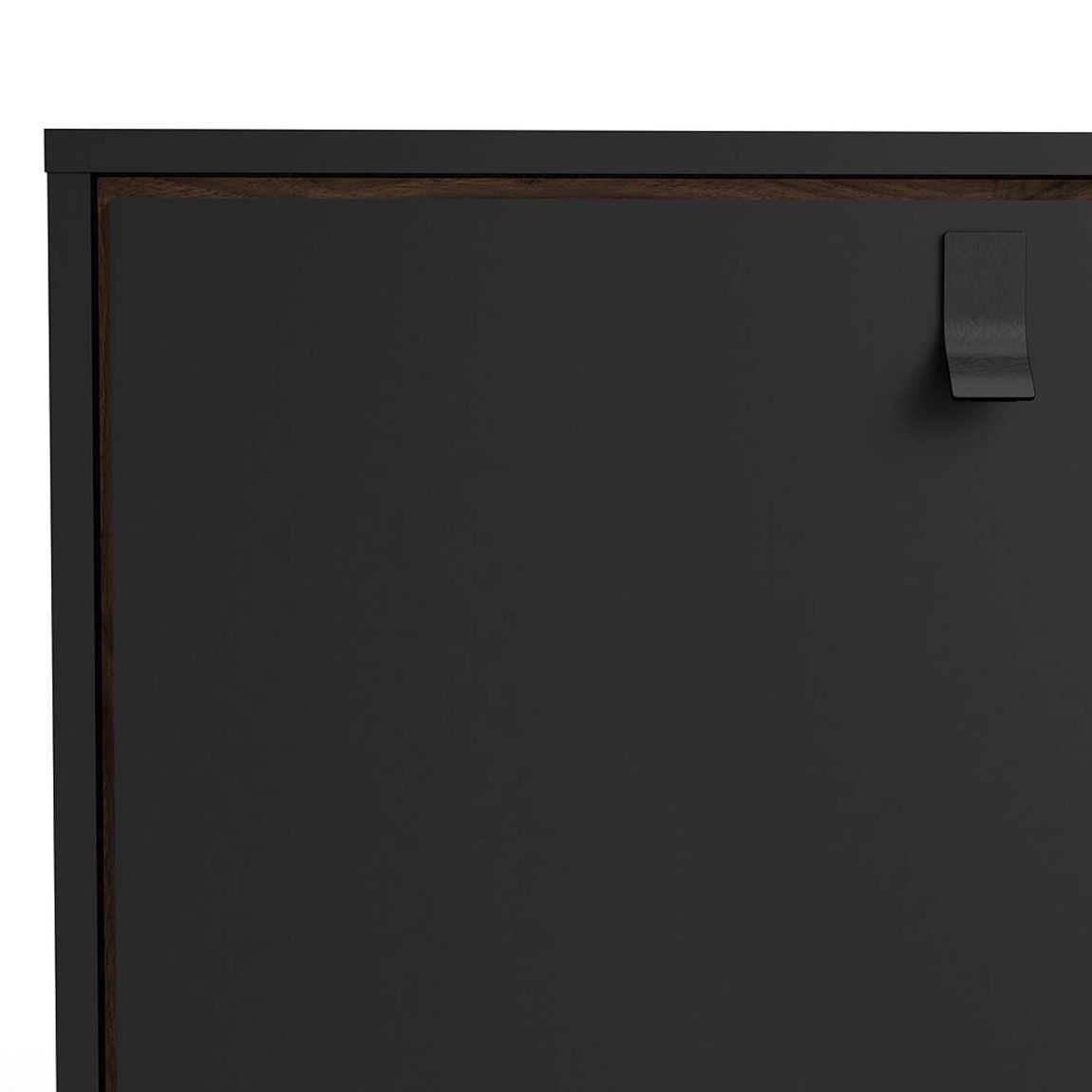 Ry Sideboard Schwarz matt / Walnuss