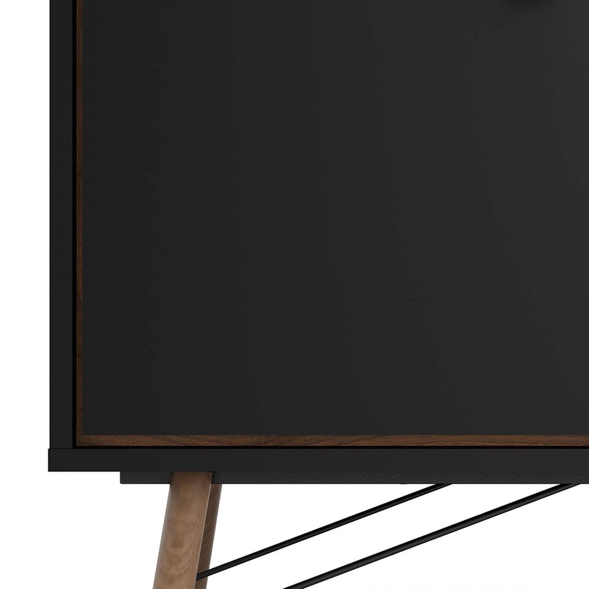 Ry Sideboard Schwarz matt / Walnuss