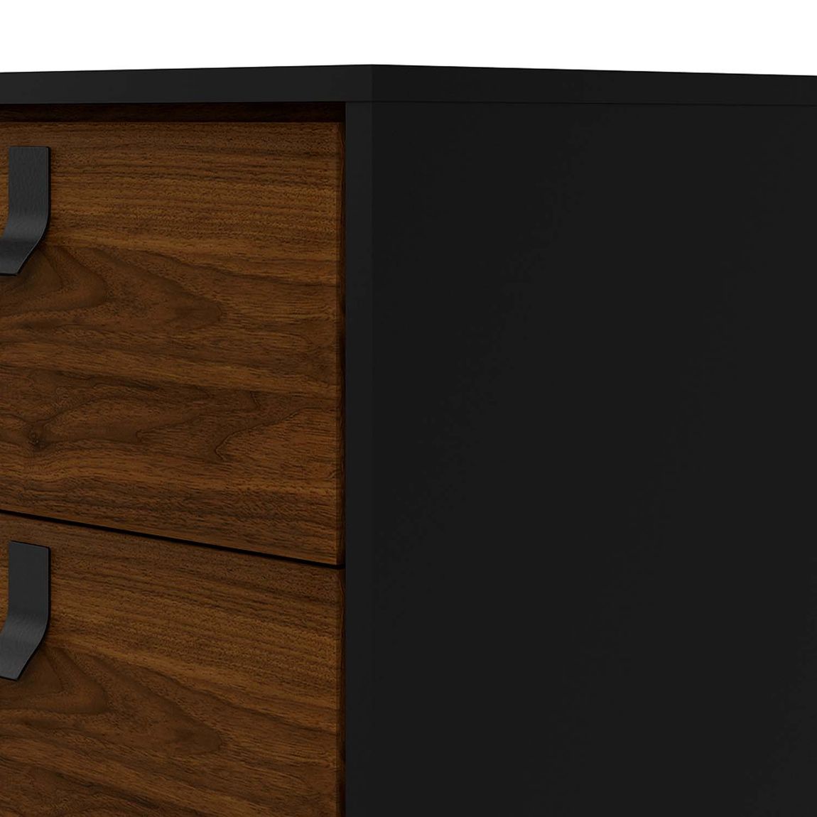 Ry Sideboard Schwarz matt / Walnuss