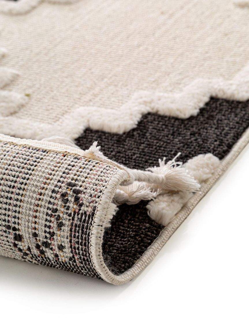 Teppich Oyo Creame / Anthrazit