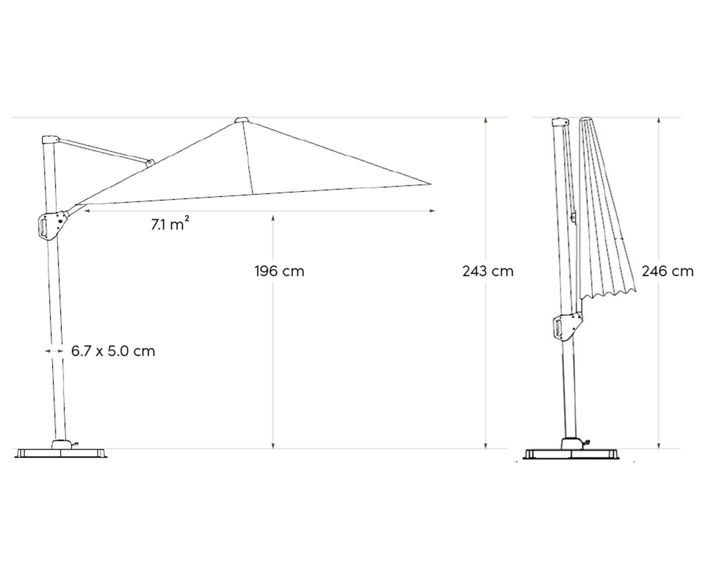 Platinum Ampelschirm VOYAGER T1