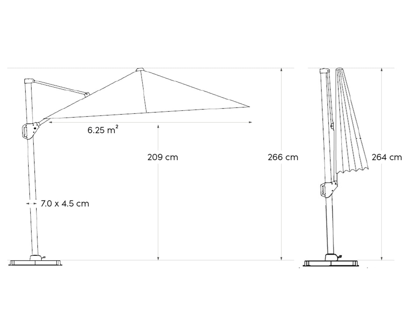 Platinum Ampelschirm VOYAGER T1