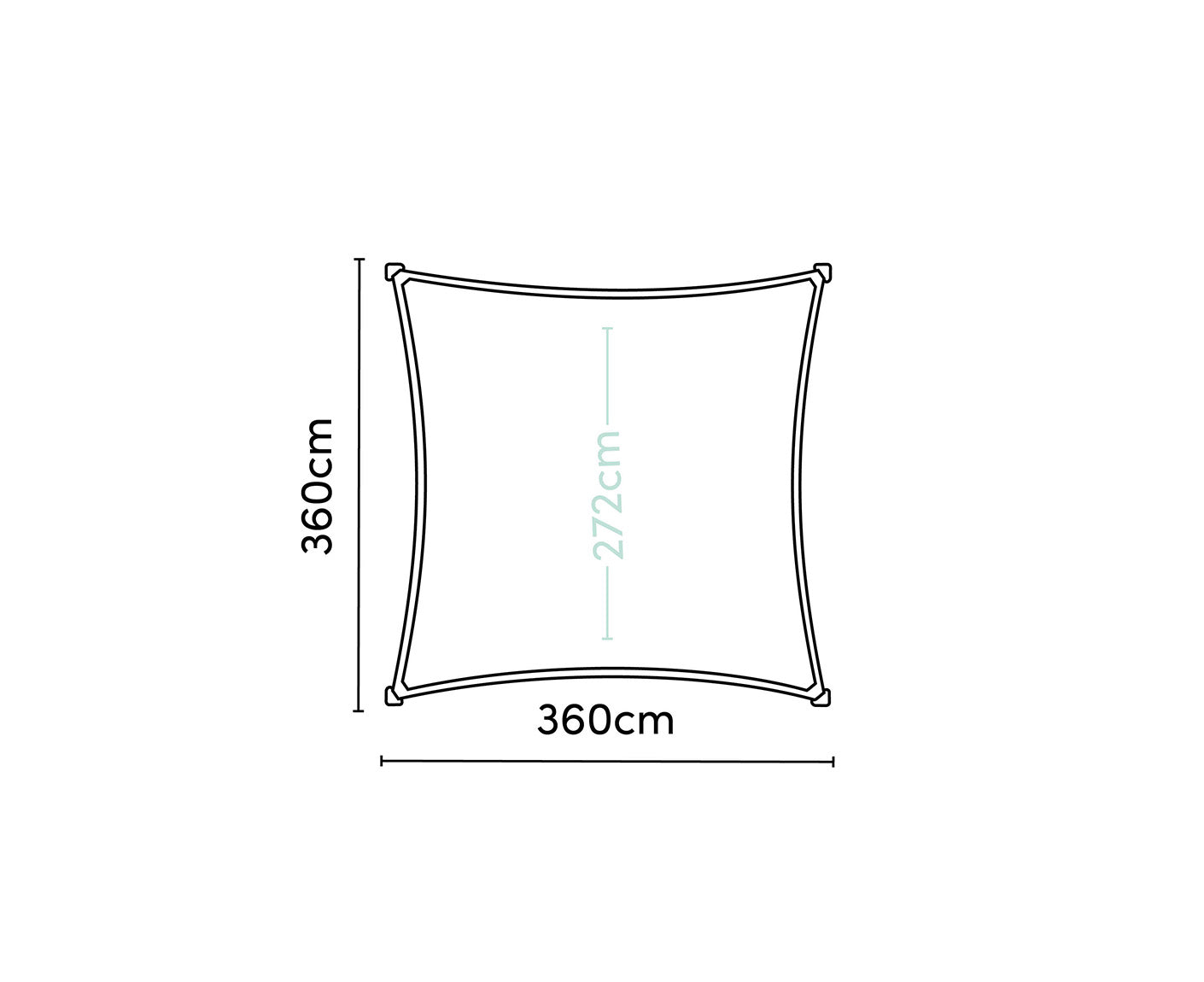 Platinum Sonnensegel COOLFIT Quadrat