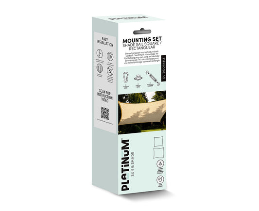 Platinum Montageset für Sonnensegel Quadrat/Rechteck
