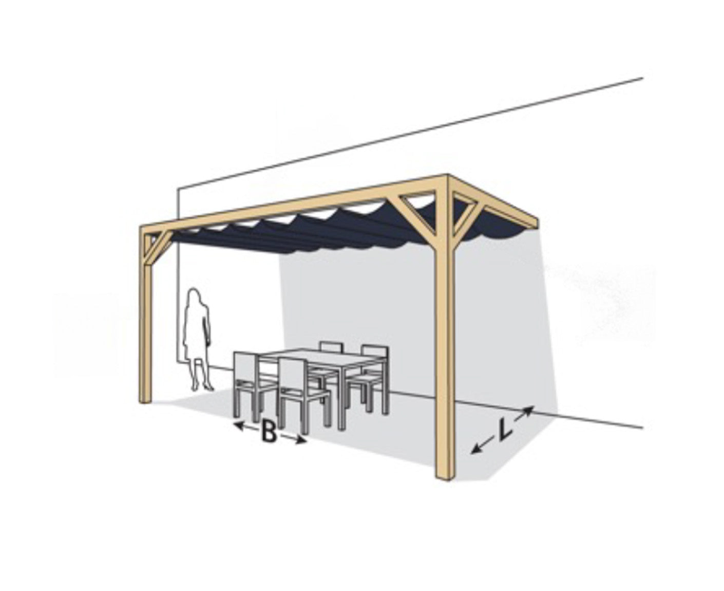 Platinum Pergola Kit - Wandstützen