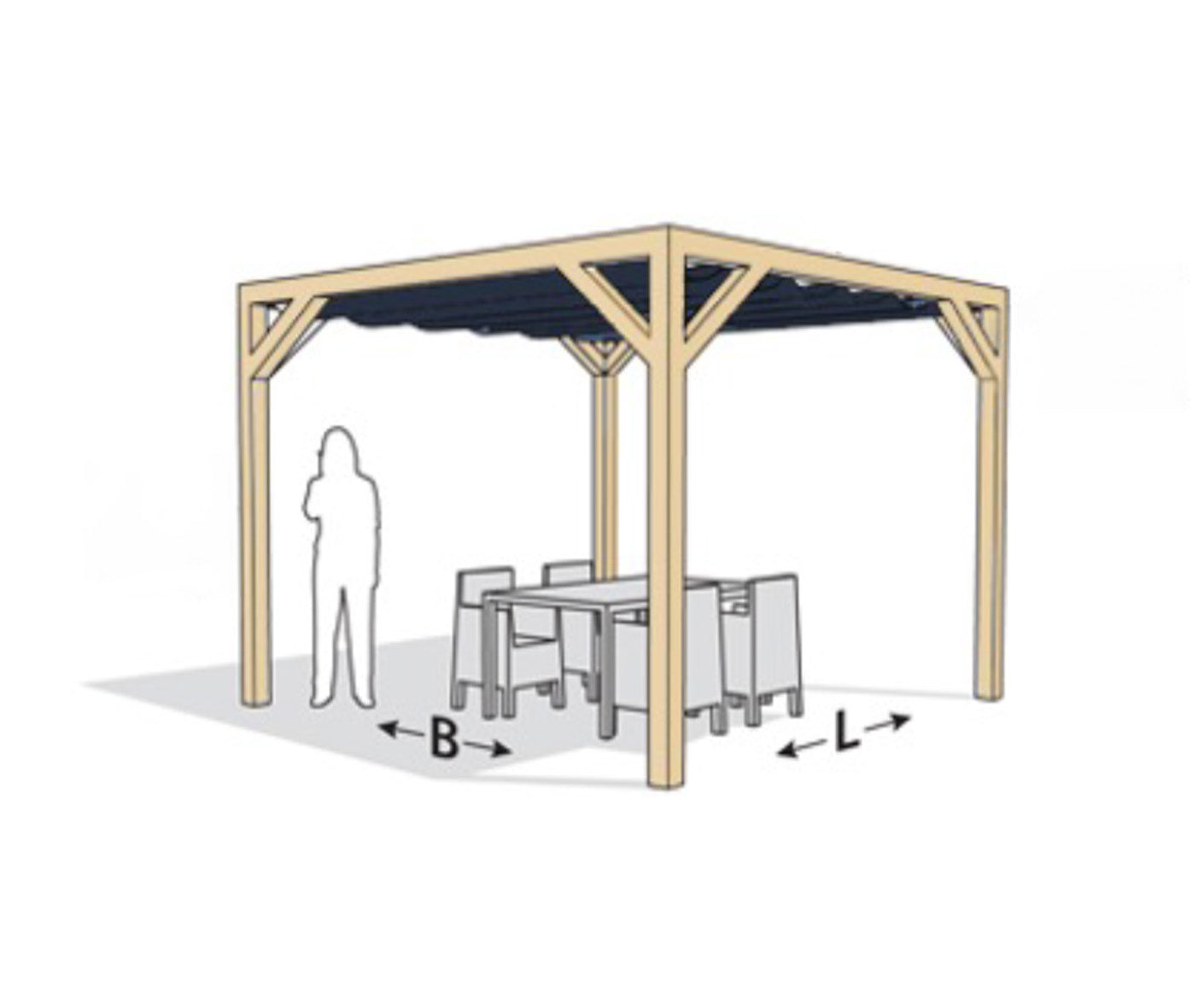 Platinum Pergola Kit -Bodenstützen