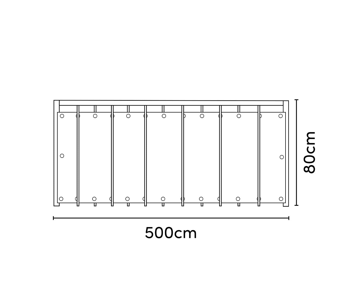 Platinum Balkon Sichtschutz COOLFIT 500 x 80 cm