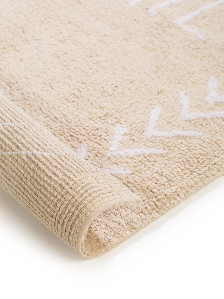 Waschbarer Kinderteppich Inka 150x150 cm Beige
