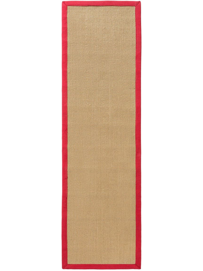 Sisalteppich Läufer Sisal Rot