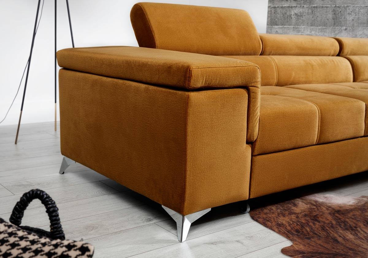 Ricardo Ecksofa 280 x 205 cm Grau (Samt)