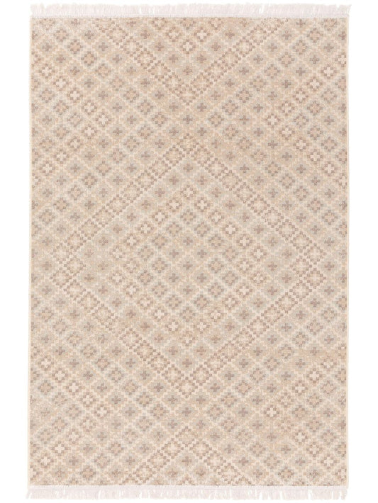 Teppich Folk Beige / Blau