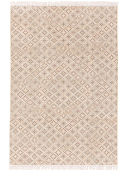 Teppich Folk Beige / Blau