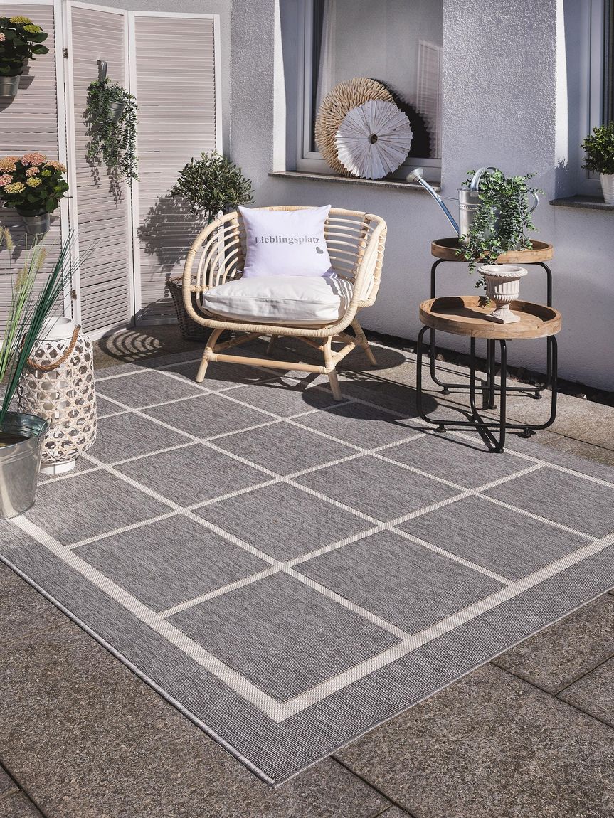 In- & Outdoor Teppich Niel Grau