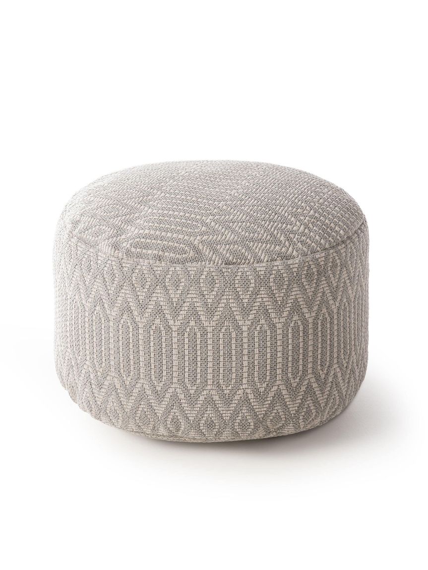 Pouf Ibiza 55x55x35 cm Hellgrau