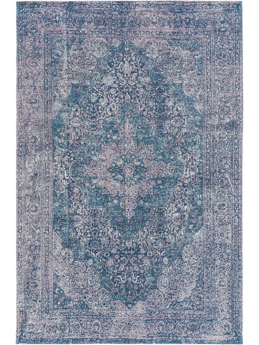 Flachgewebeteppich Aura Blau
