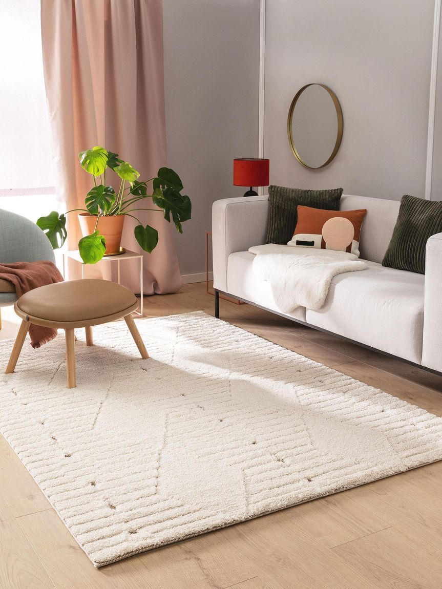 Hochflorteppich Aimee Creame / Beige