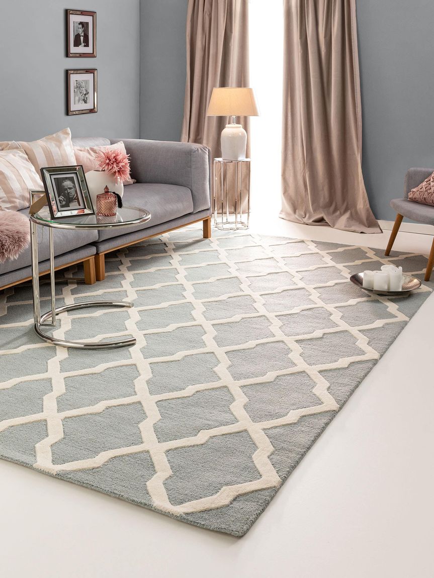 Wollteppich Windsor Hellblau