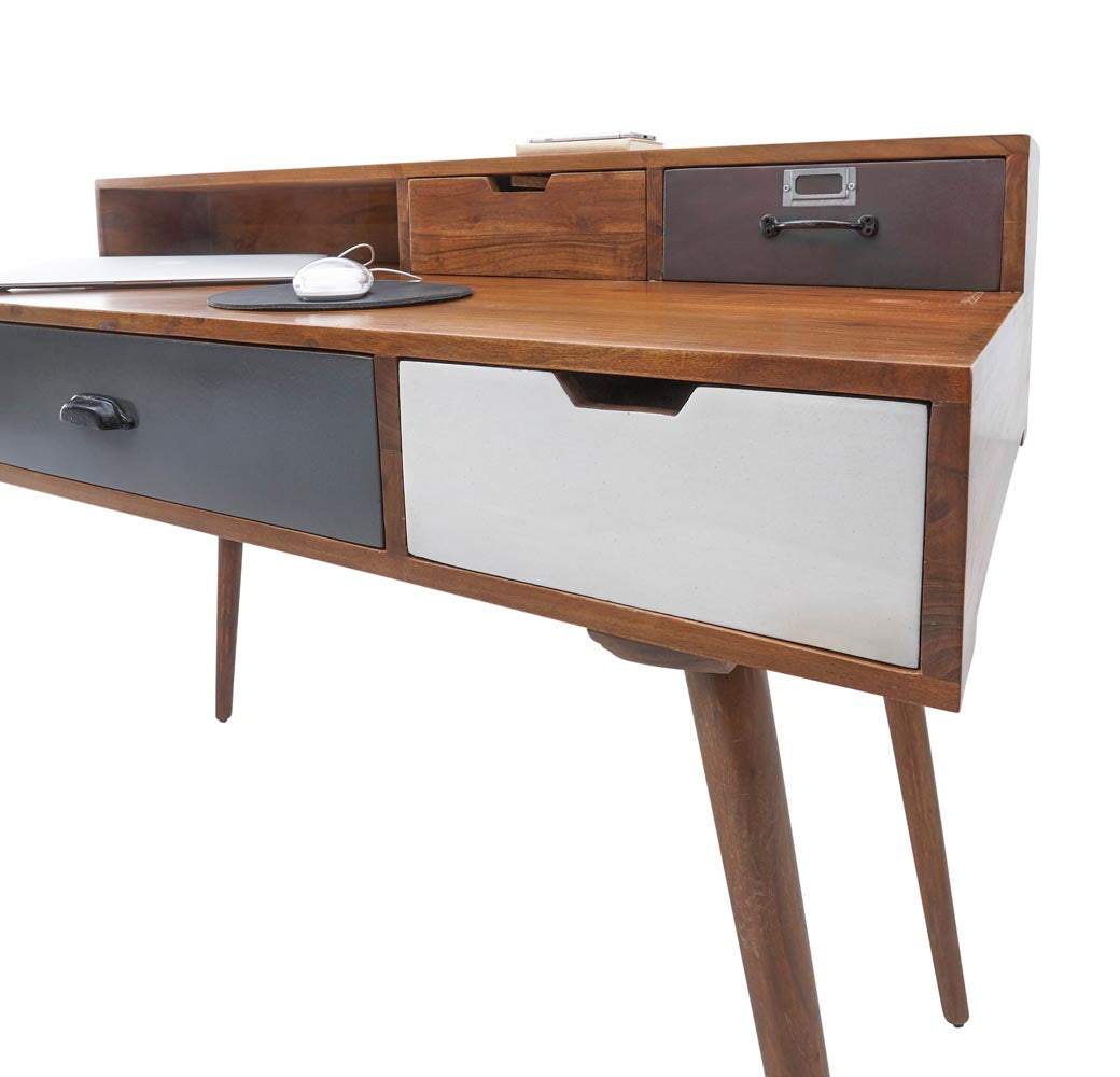 Belli Schreibtisch 125 x 60 cm Akazie Massiv