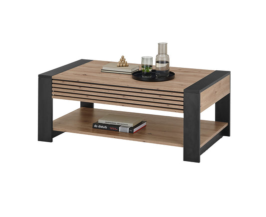 Felipe Couchtisch 108x60 cm Lamellenmuster