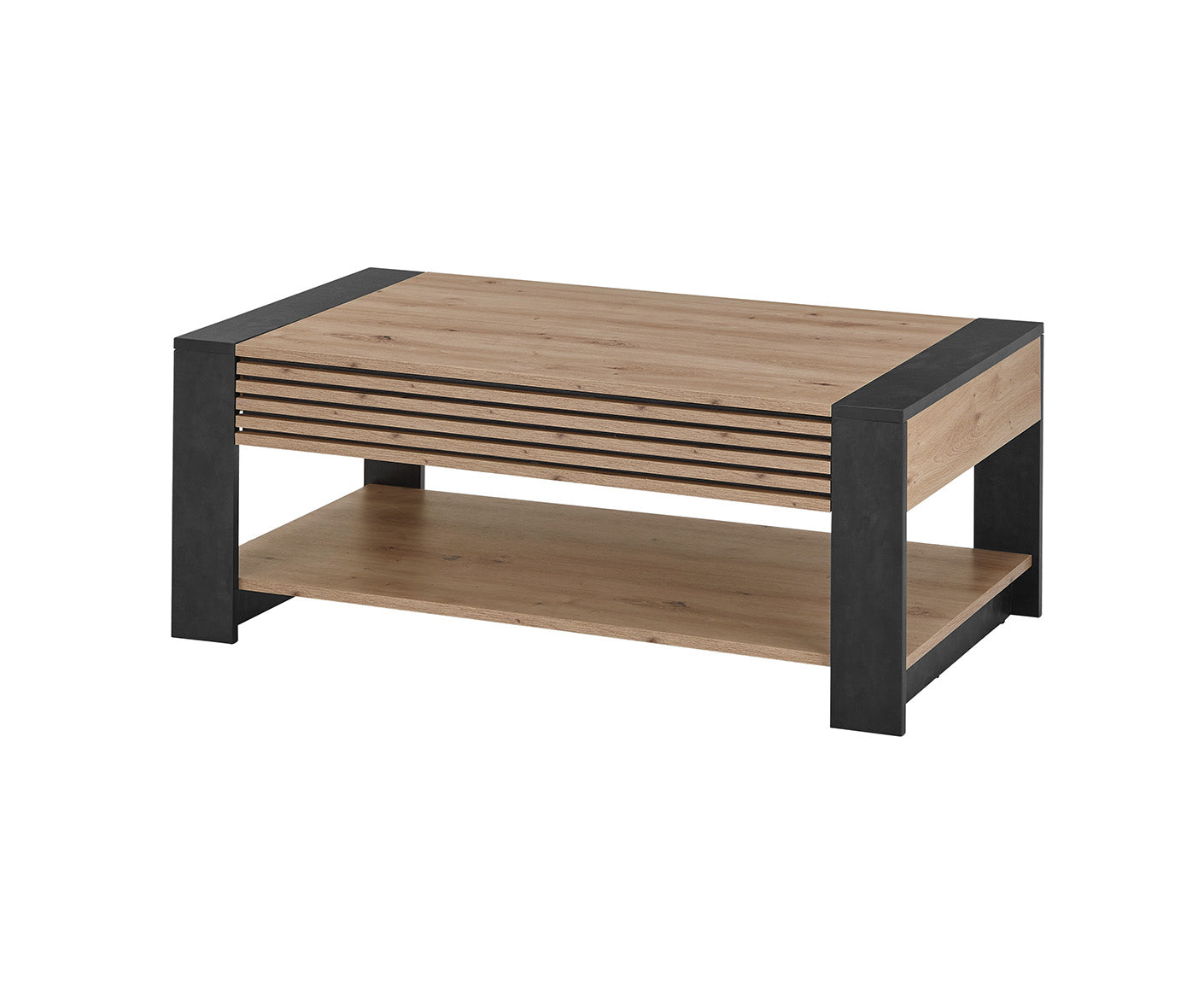 Felipe Couchtisch 108x60 cm Lamellenmuster