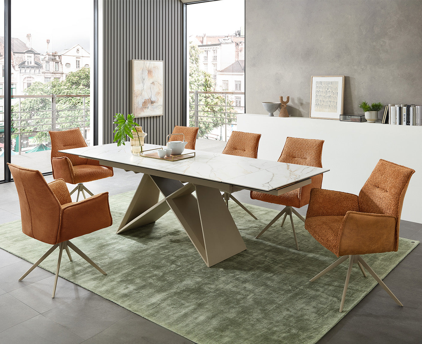 Jamiro Esstisch 180-260x90 cm Keramik ausziehbar