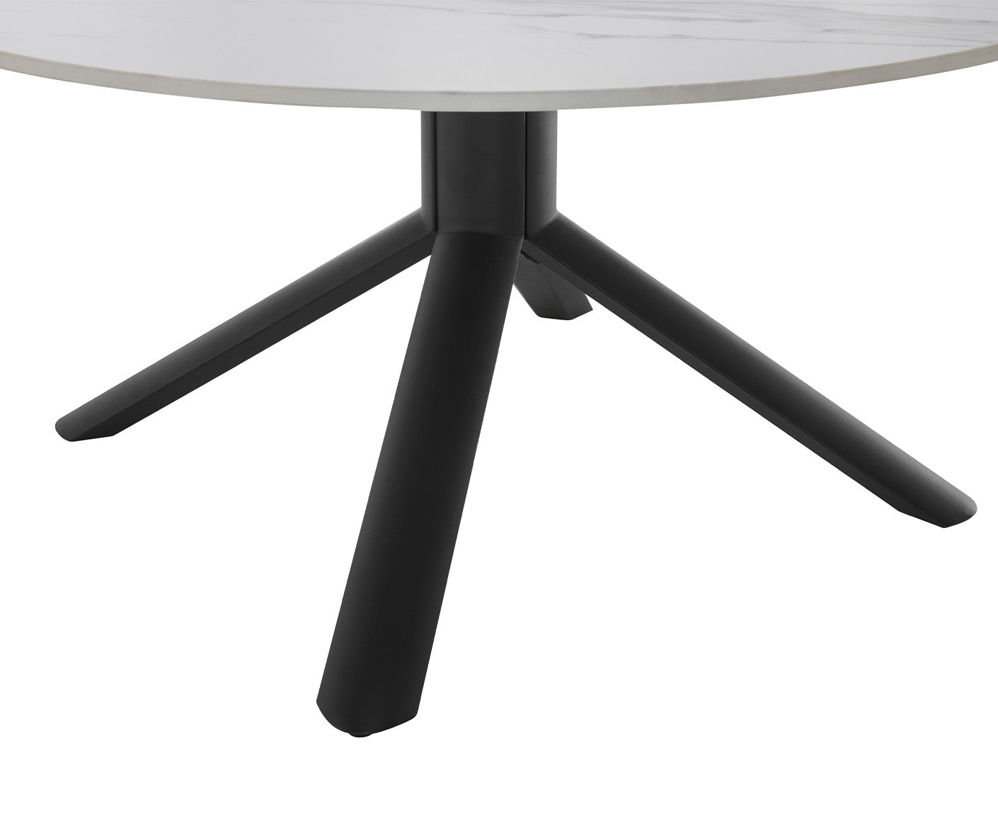 Joanna Couchtisch Ø 90 cm Keramik Weiß / Schwarz