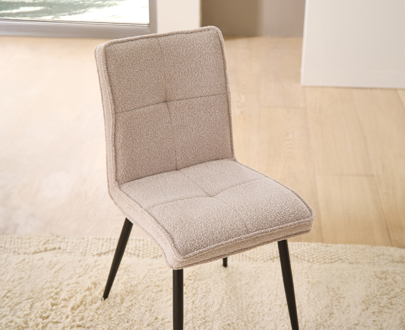 Lara Bouclé Esszimmerstuhl 4er-Set