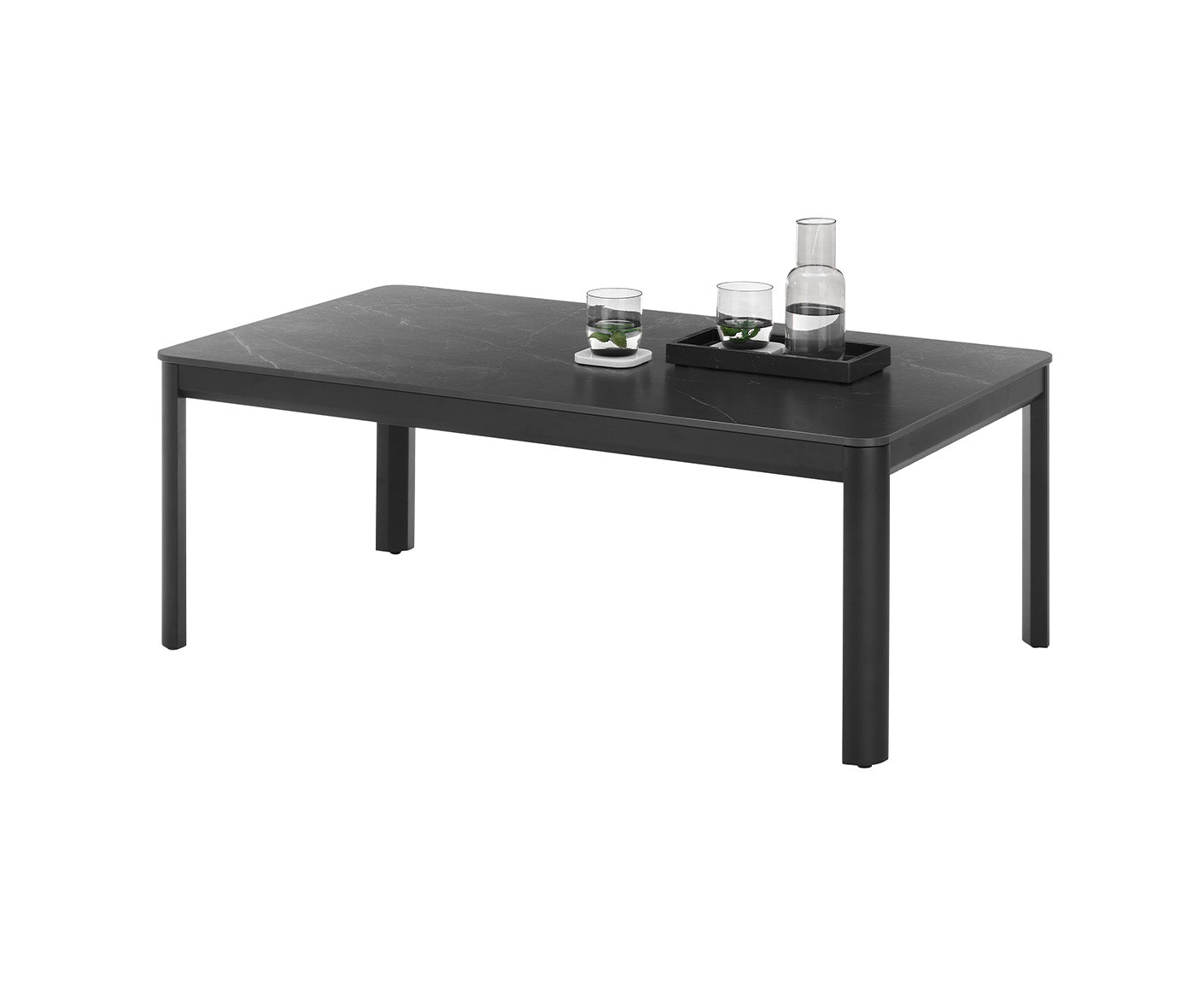 Lenni Couchtisch 120x70 cm Keramik Schwarz