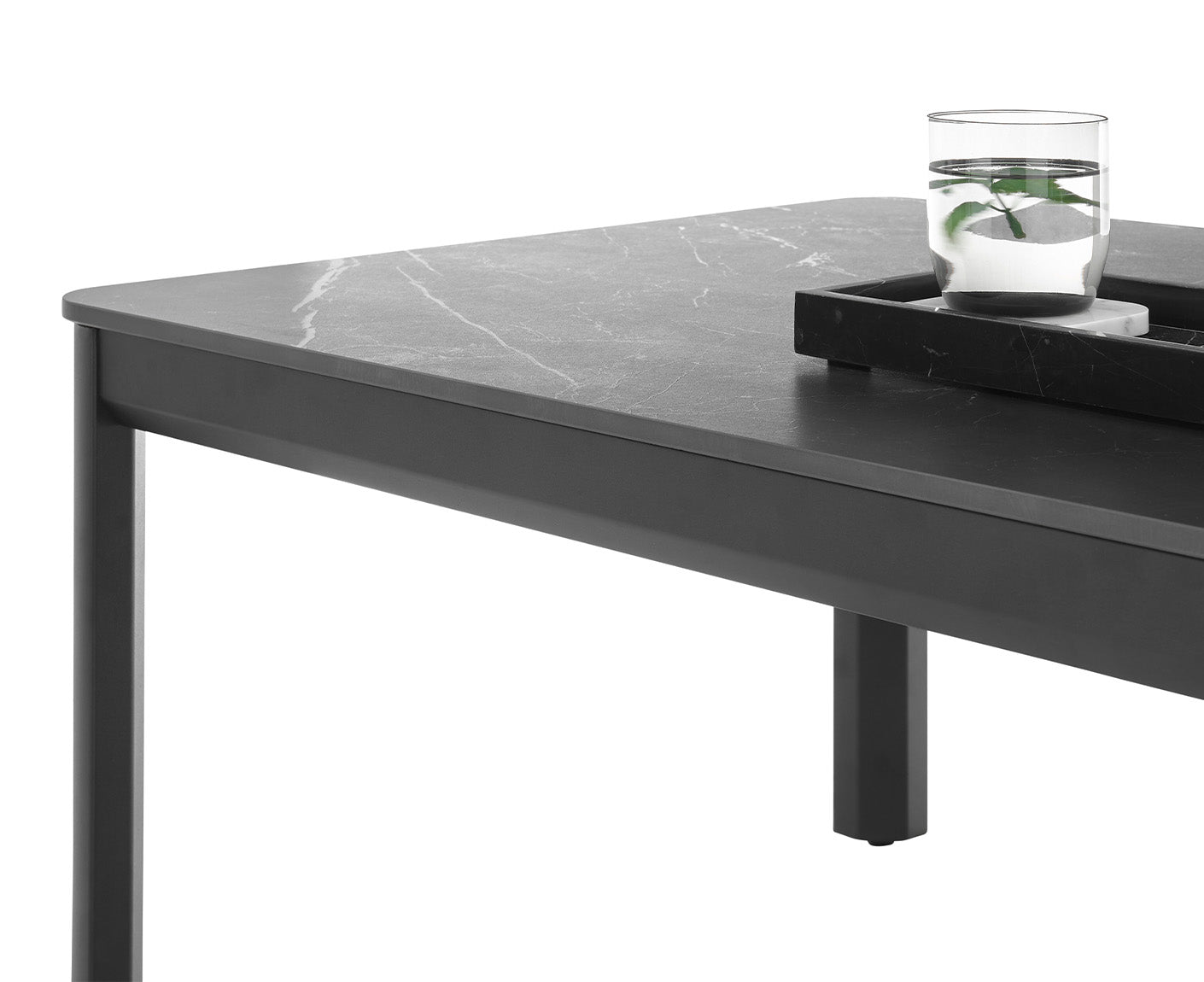 Lenni Couchtisch 120x70 cm Keramik Schwarz
