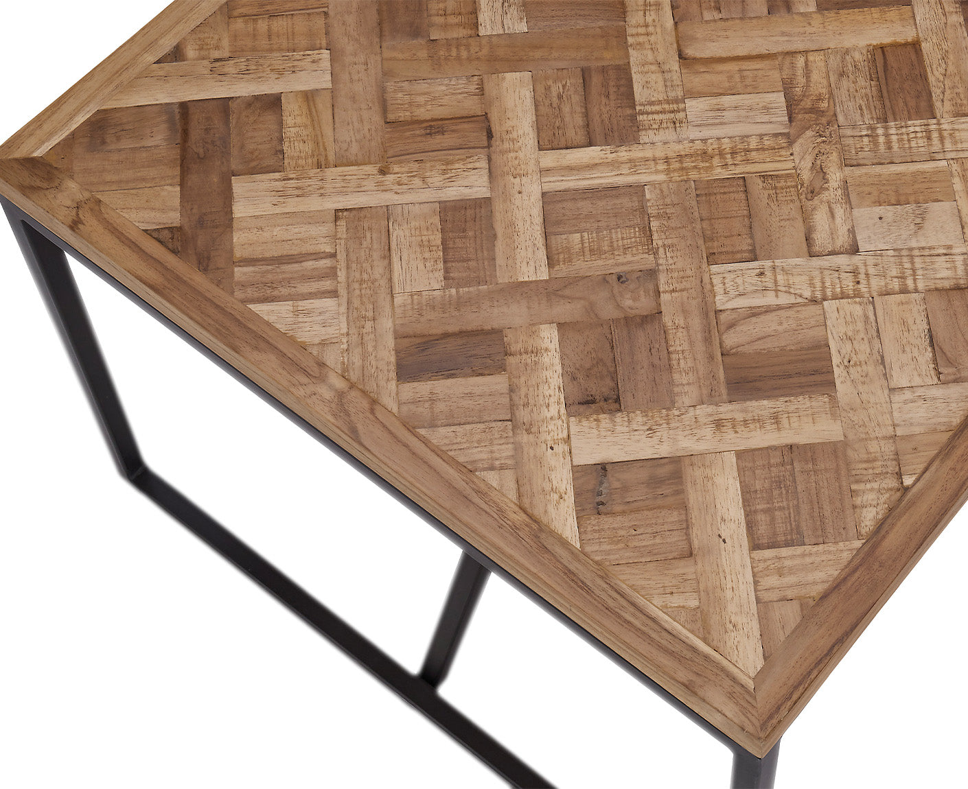 Lola Couchtisch 2er Set recycelten Teak gemustert