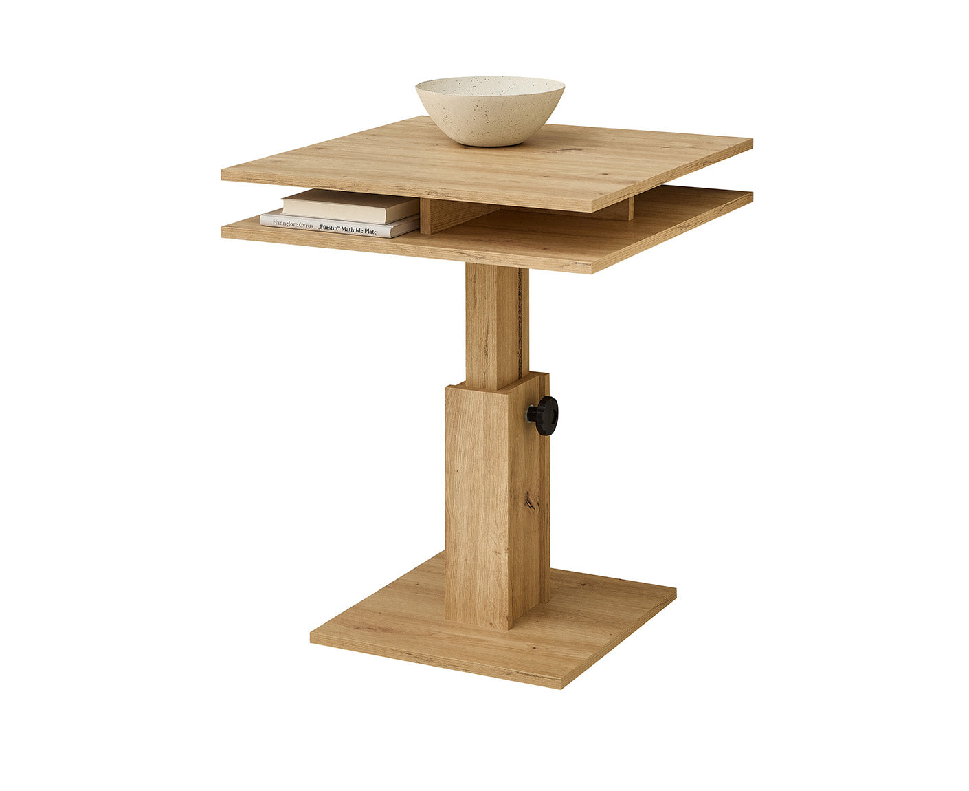 Peer Couchtisch 65x65 cm Artisan Eiche Dekor, höhenverstellbar