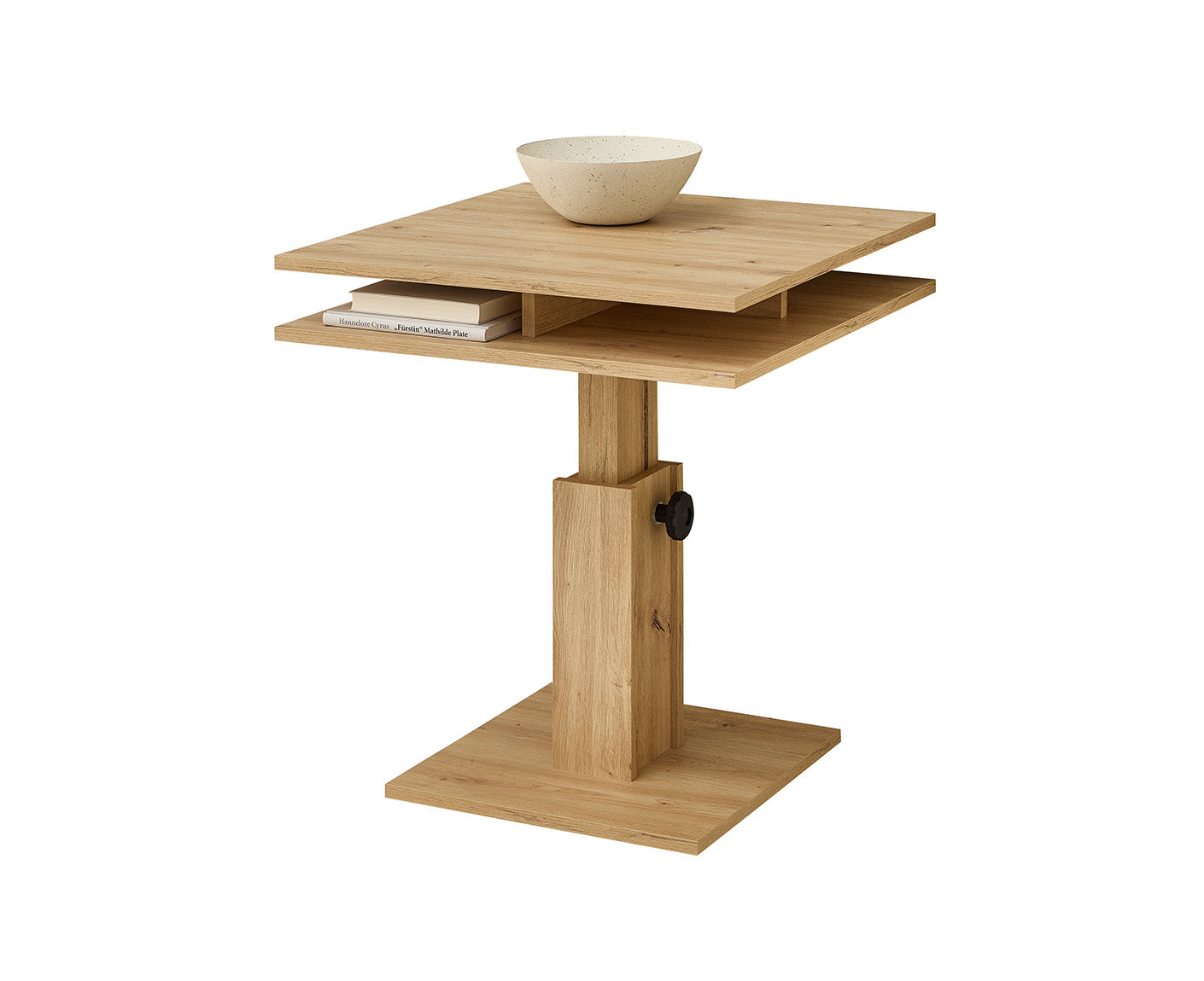 Peer Couchtisch 65x65 cm Artisan Eiche Dekor, höhenverstellbar