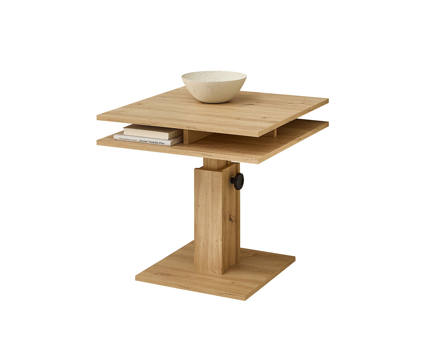 Peer Couchtisch 65x65 cm Artisan Eiche Dekor, höhenverstellbar