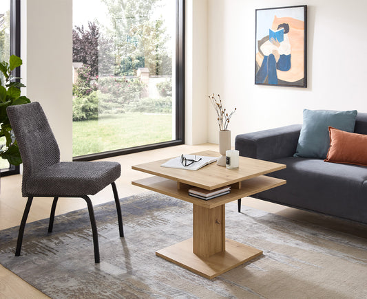 Peer Couchtisch 65x65 cm Artisan Eiche Dekor, höhenverstellbar