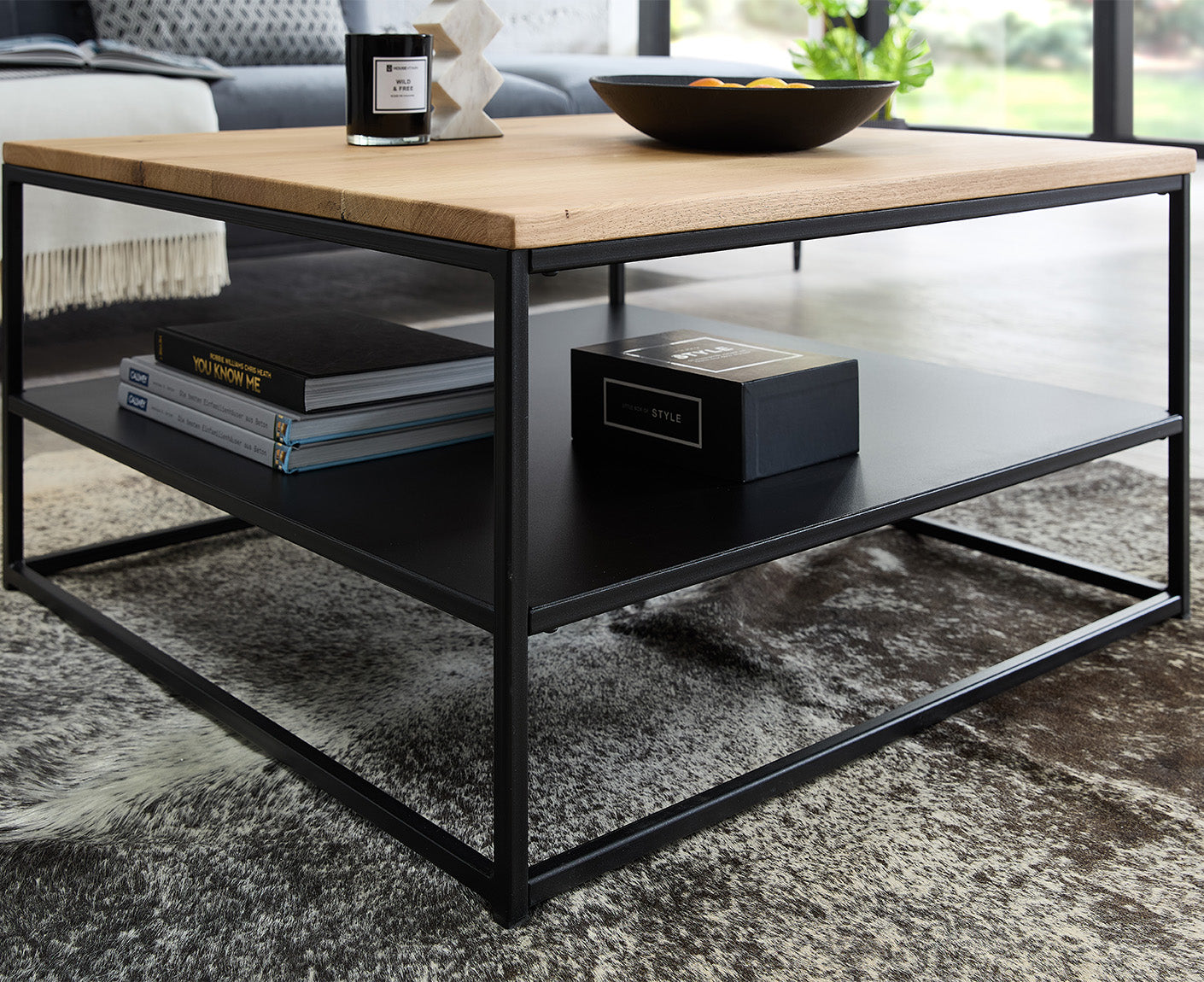 Tilda Couchtisch 75x75 cm Eiche Massivholz geölt