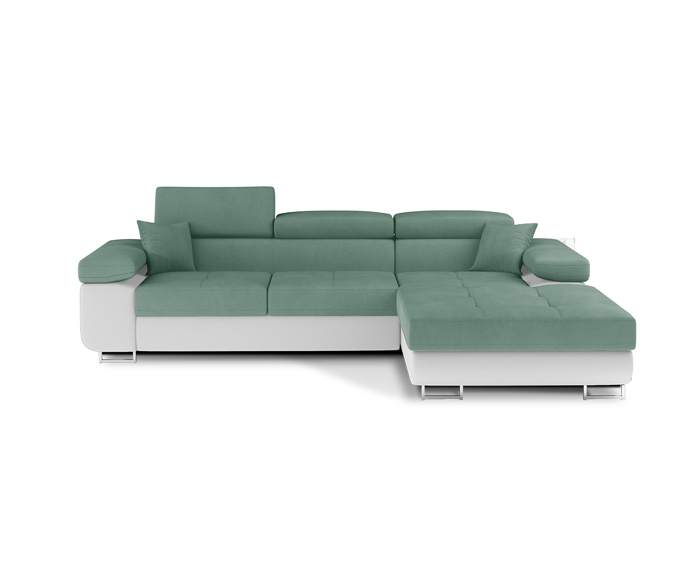 Armando Ecksofa 280x205 cm, Velour / Kunstleder