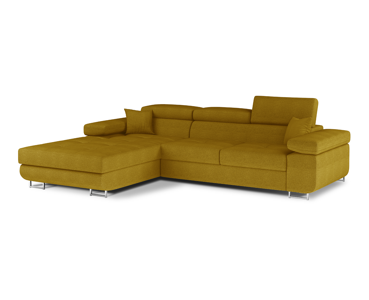 Armando Ecksofa 280 x 205 cm Gelb (Velour)