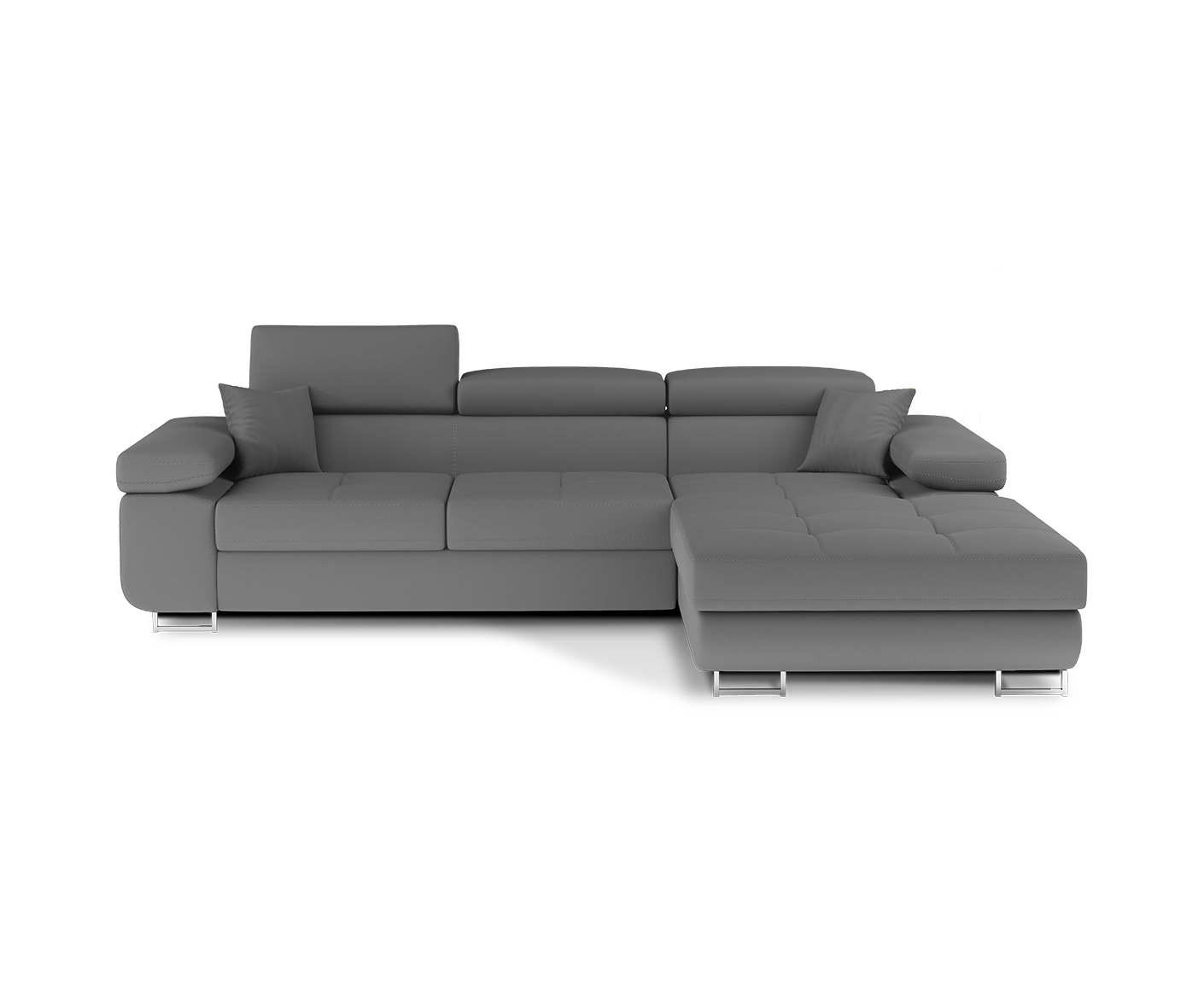 Armando Ecksofa 280 x 205 cm Grau (Kunstleder)