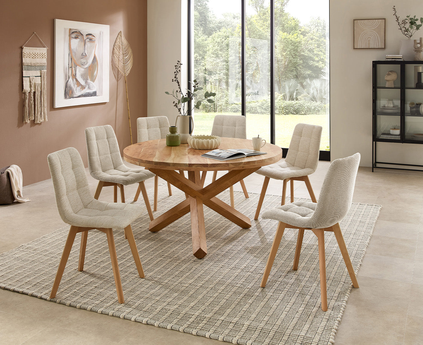 Belana Esszimmerstuhl 4er-Set Buche Massivholz