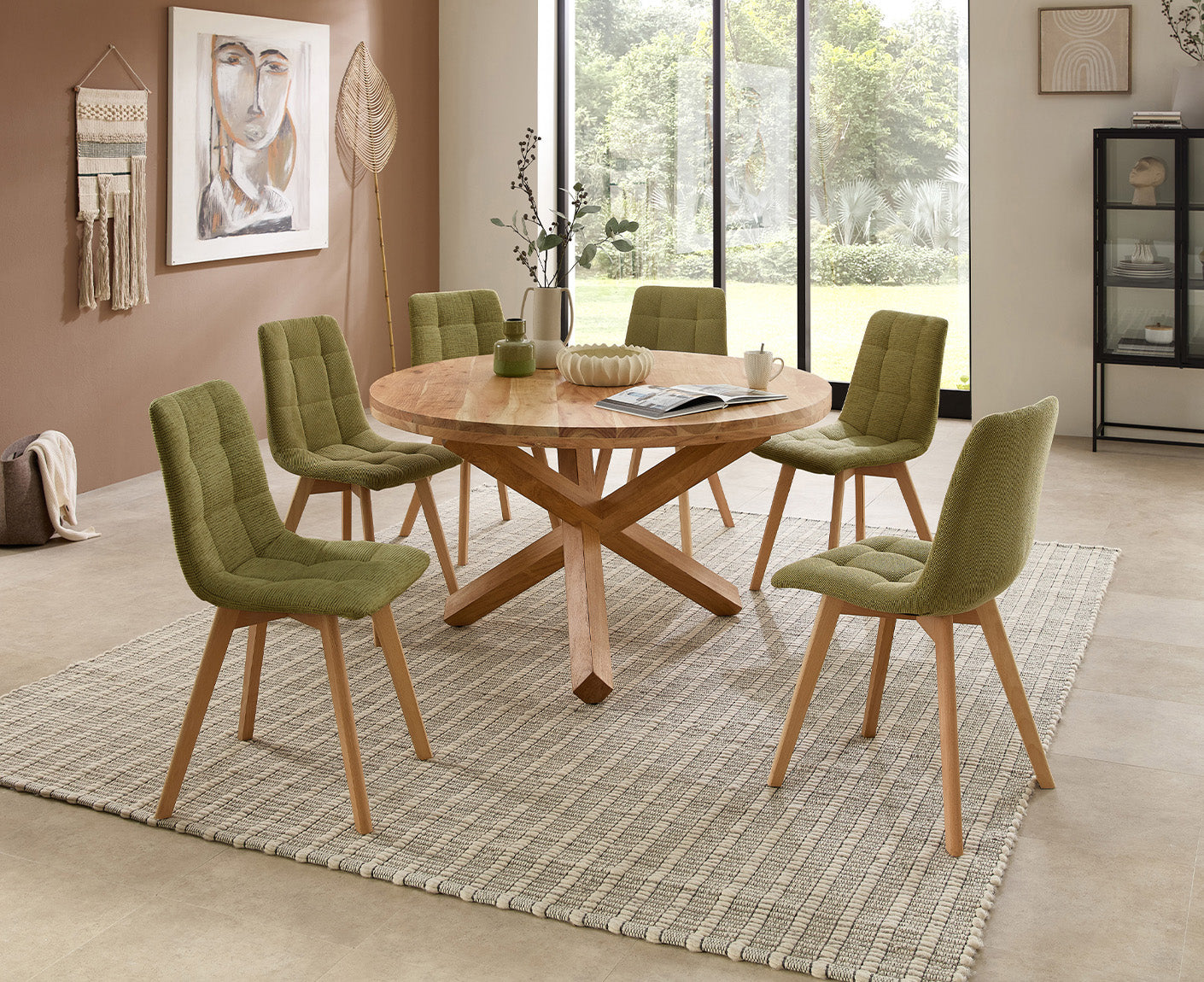 Belana Esszimmerstuhl 4er-Set Buche Massivholz