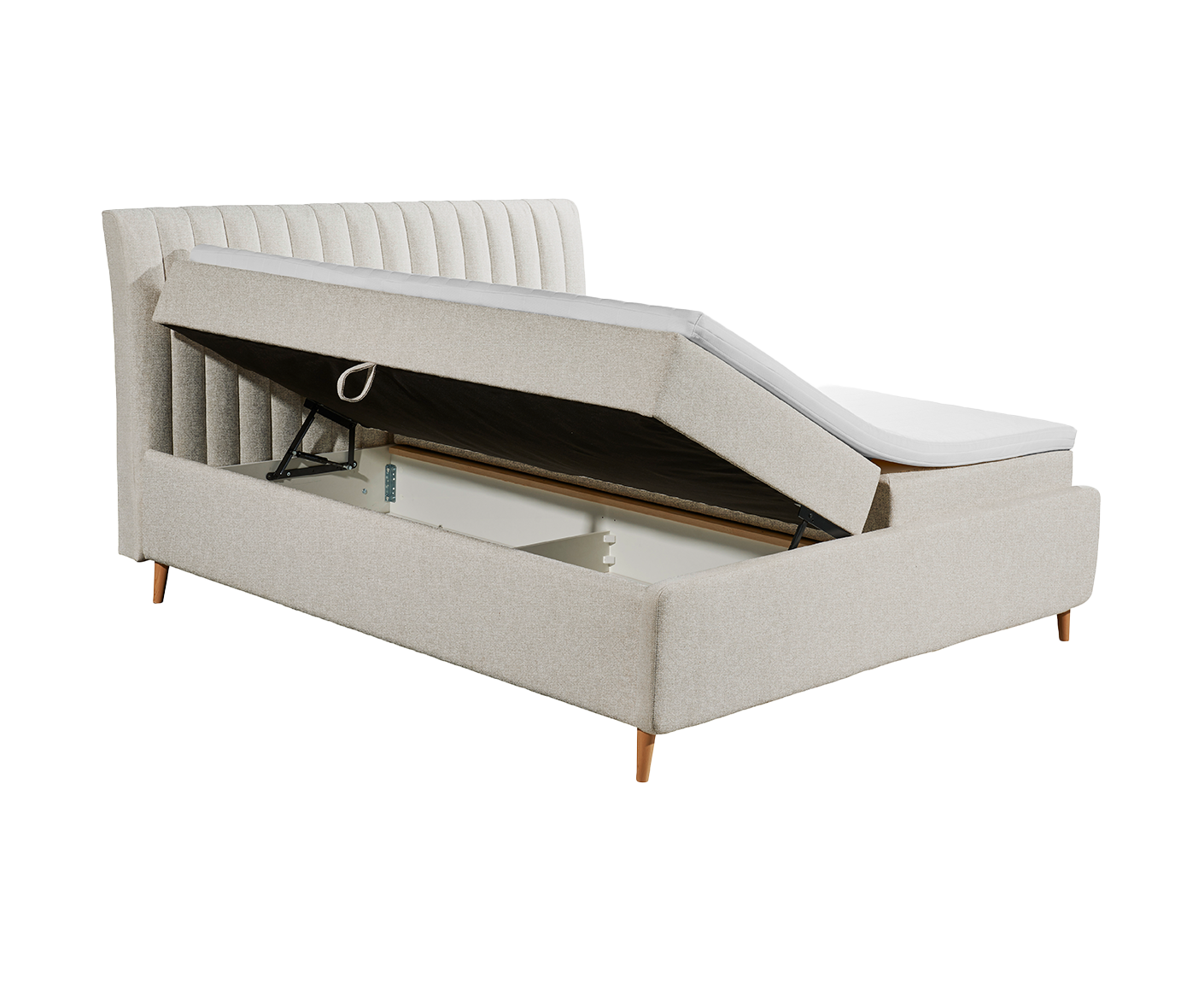 Akron Boxbett / Polsterbett Doppelbett mit Bettkasten 160x200 - 180x200 cm