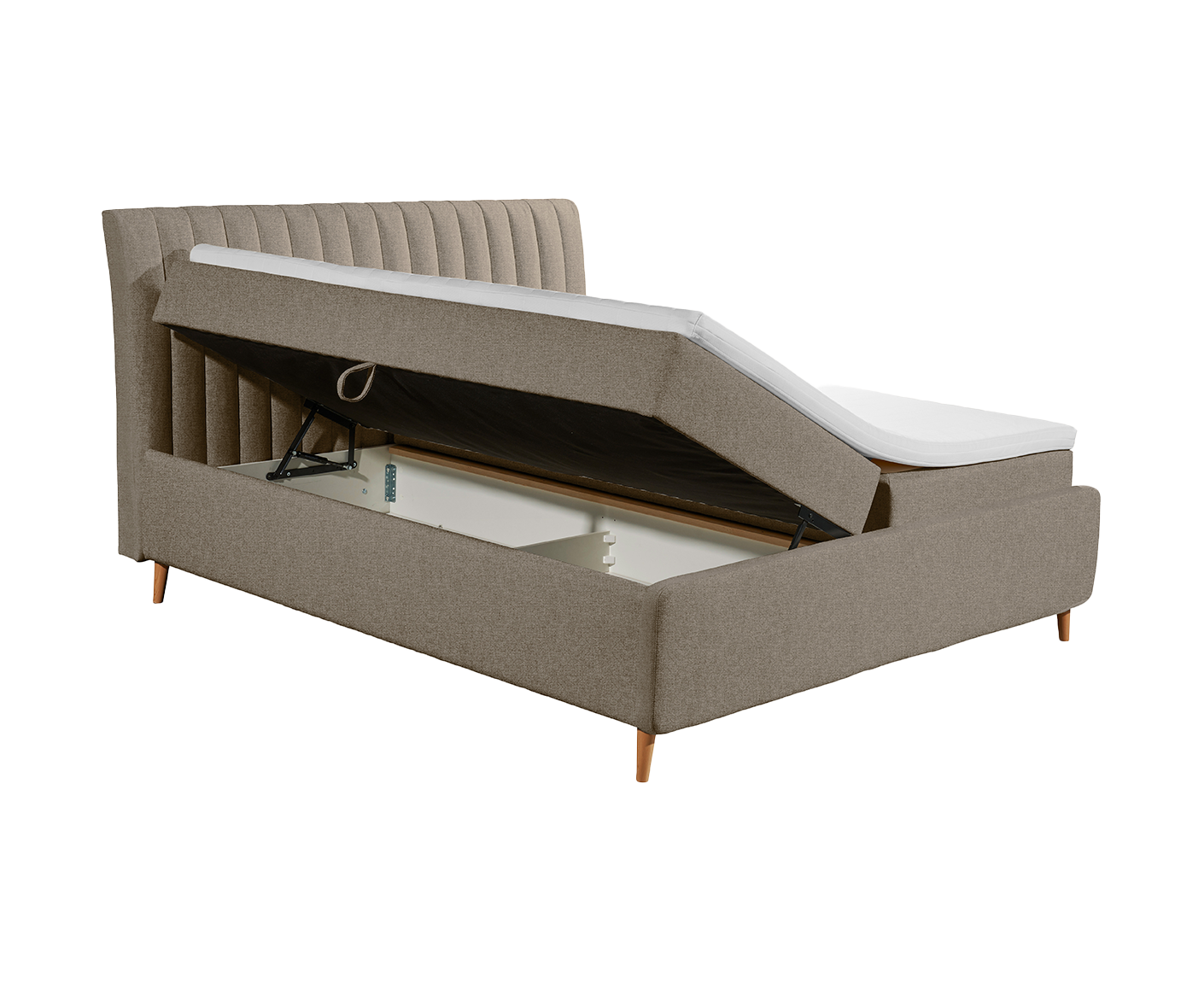 Akron Boxbett / Polsterbett Doppelbett mit Bettkasten 160x200 - 180x200 cm