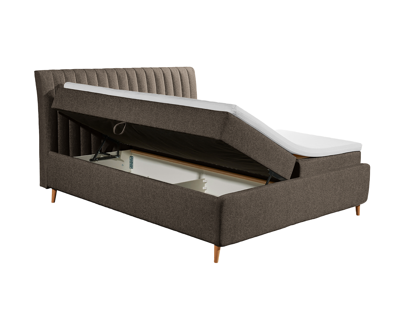 Akron Boxbett / Polsterbett Doppelbett mit Bettkasten 160x200 - 180x200 cm