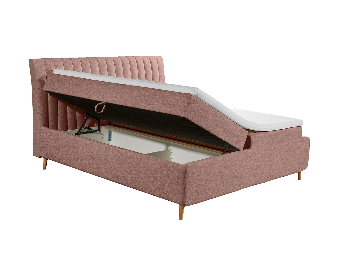 Akron Boxbett / Polsterbett Doppelbett mit Bettkasten 160x200 - 180x200 cm