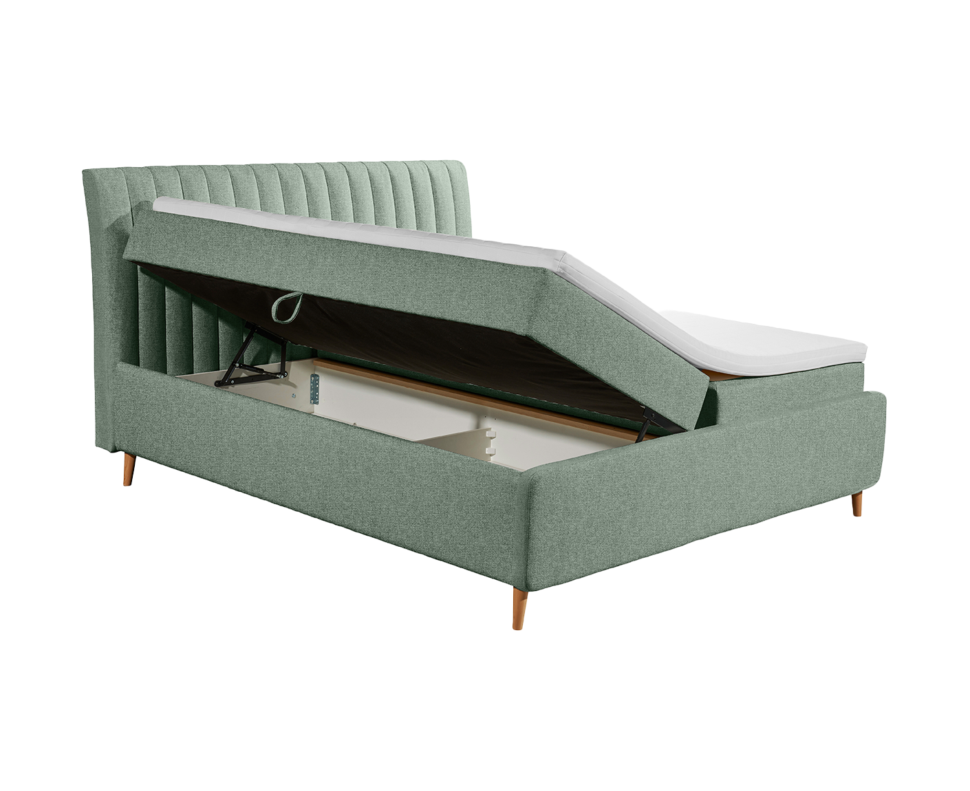 Akron Boxbett / Polsterbett Doppelbett mit Bettkasten 160x200 - 180x200 cm