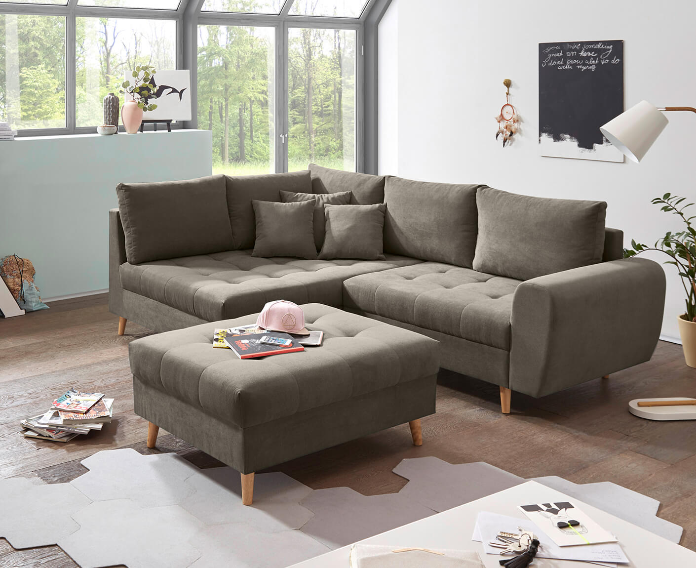 Alice Ecksofa inkl. Hocker 249x175 cm - Voelpe