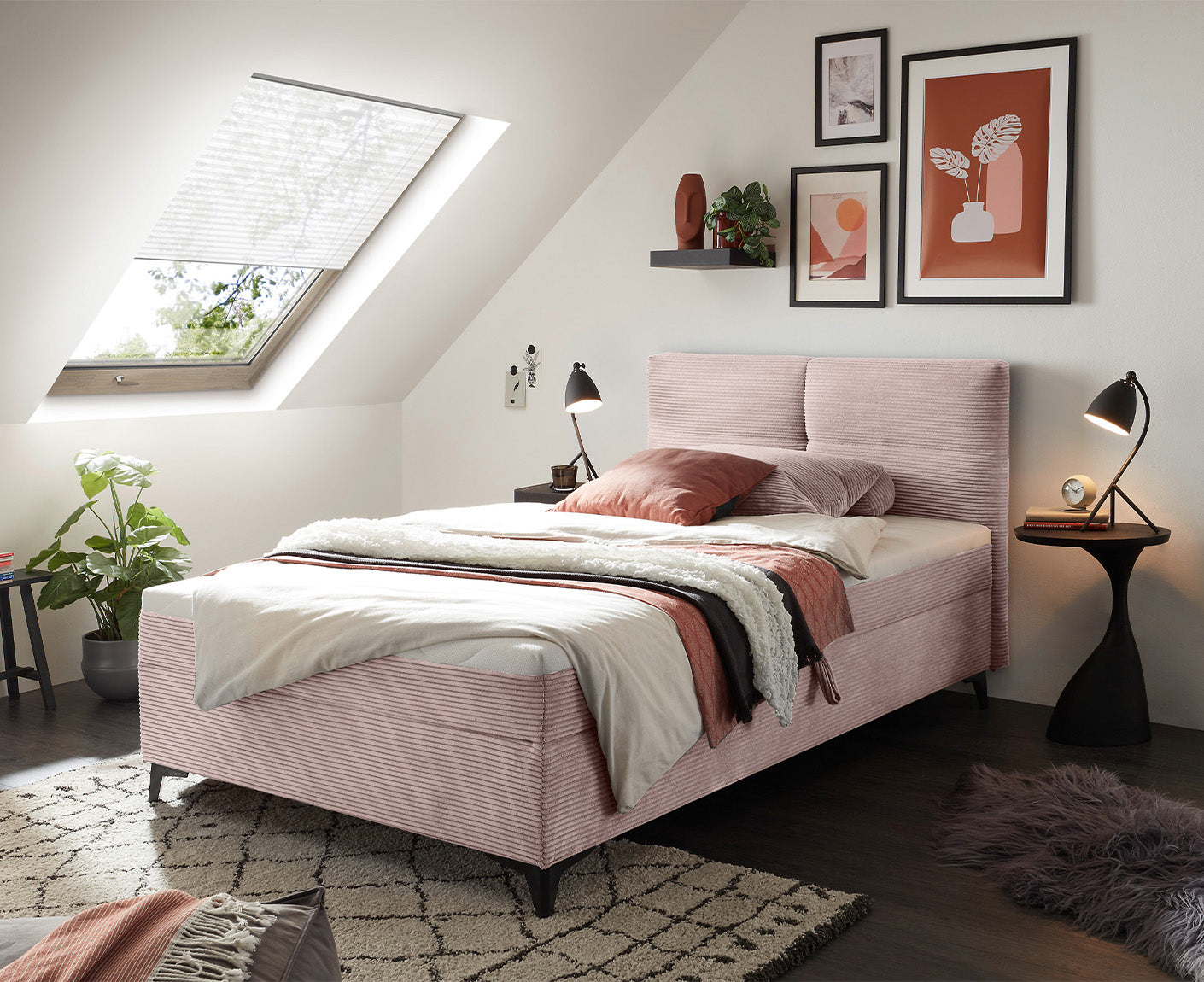 Andon 1 Boxspringbett 120 x 200 cm, inkl. Bettkasten